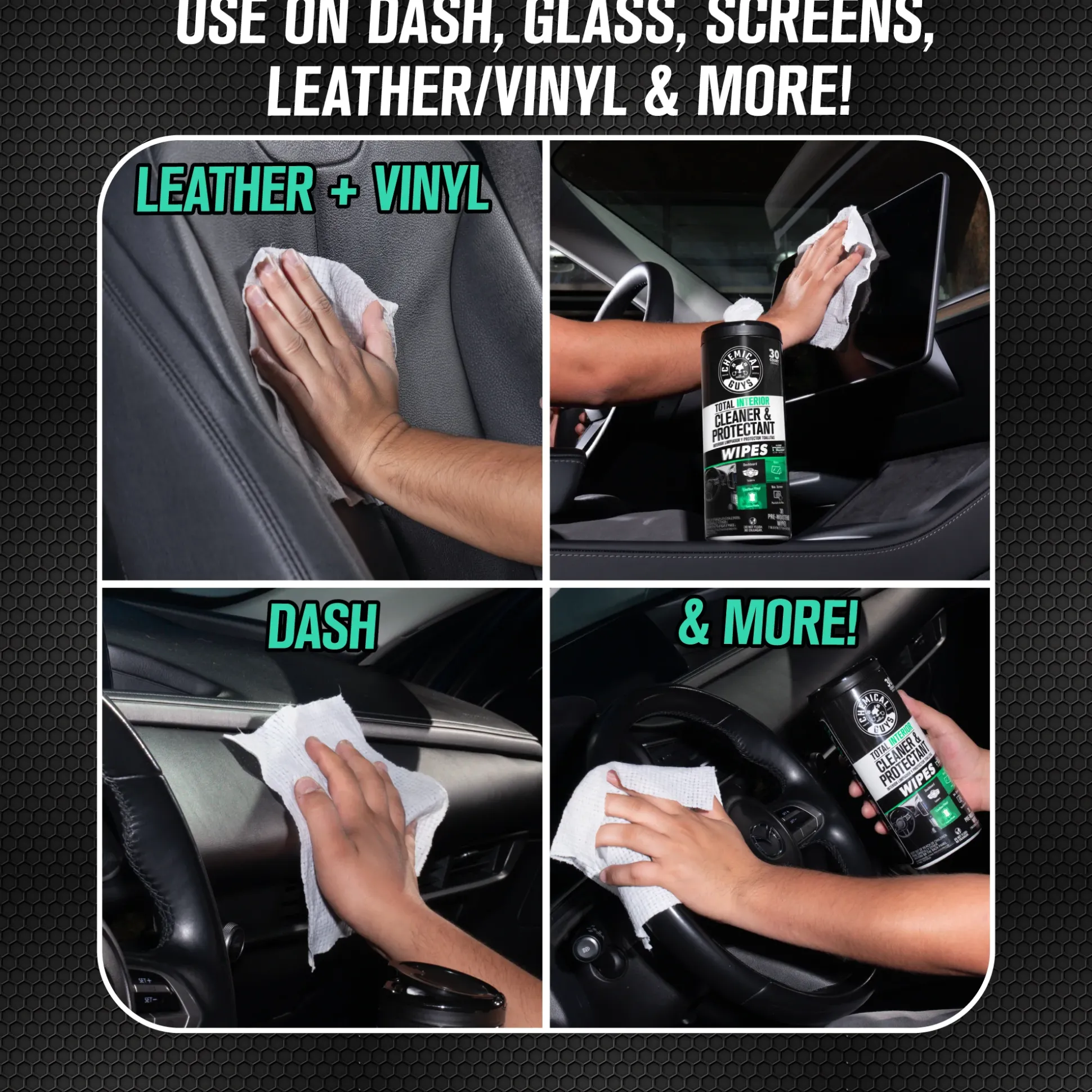 Total Interior Cleaner & Protectant Canister Wipes