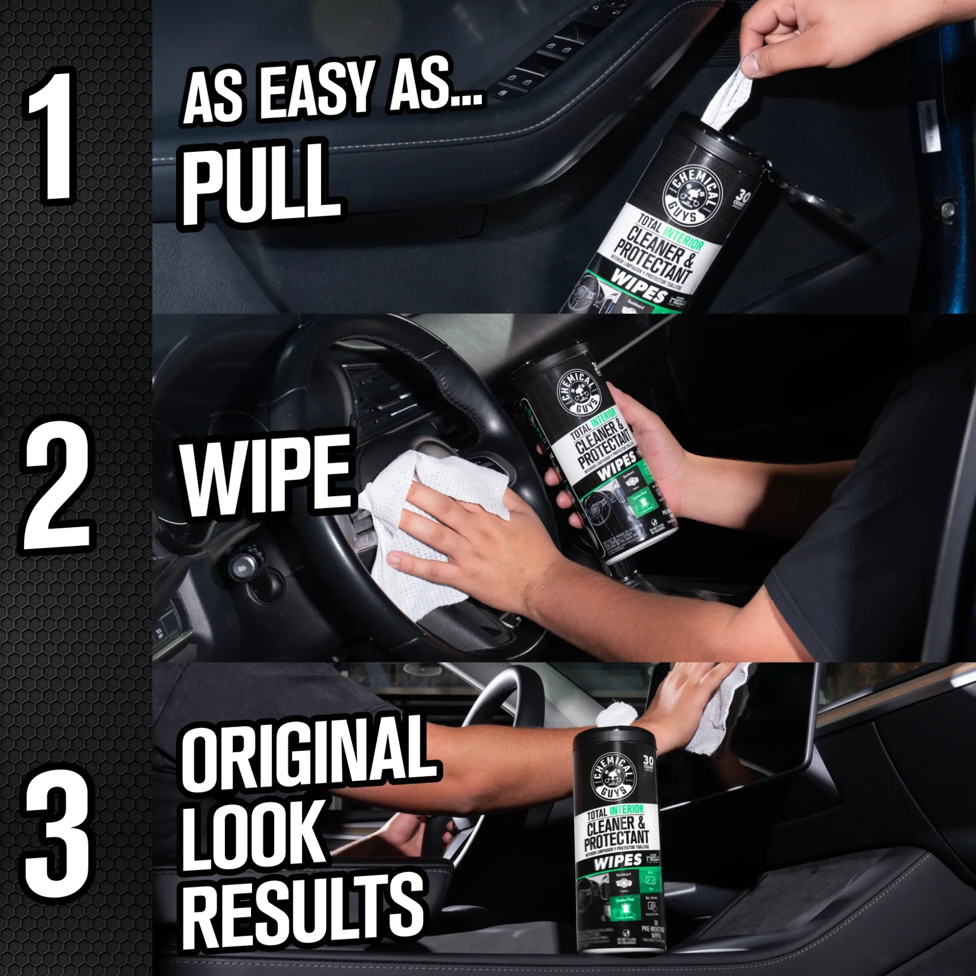Total Interior Wipes 3-Pack Kit