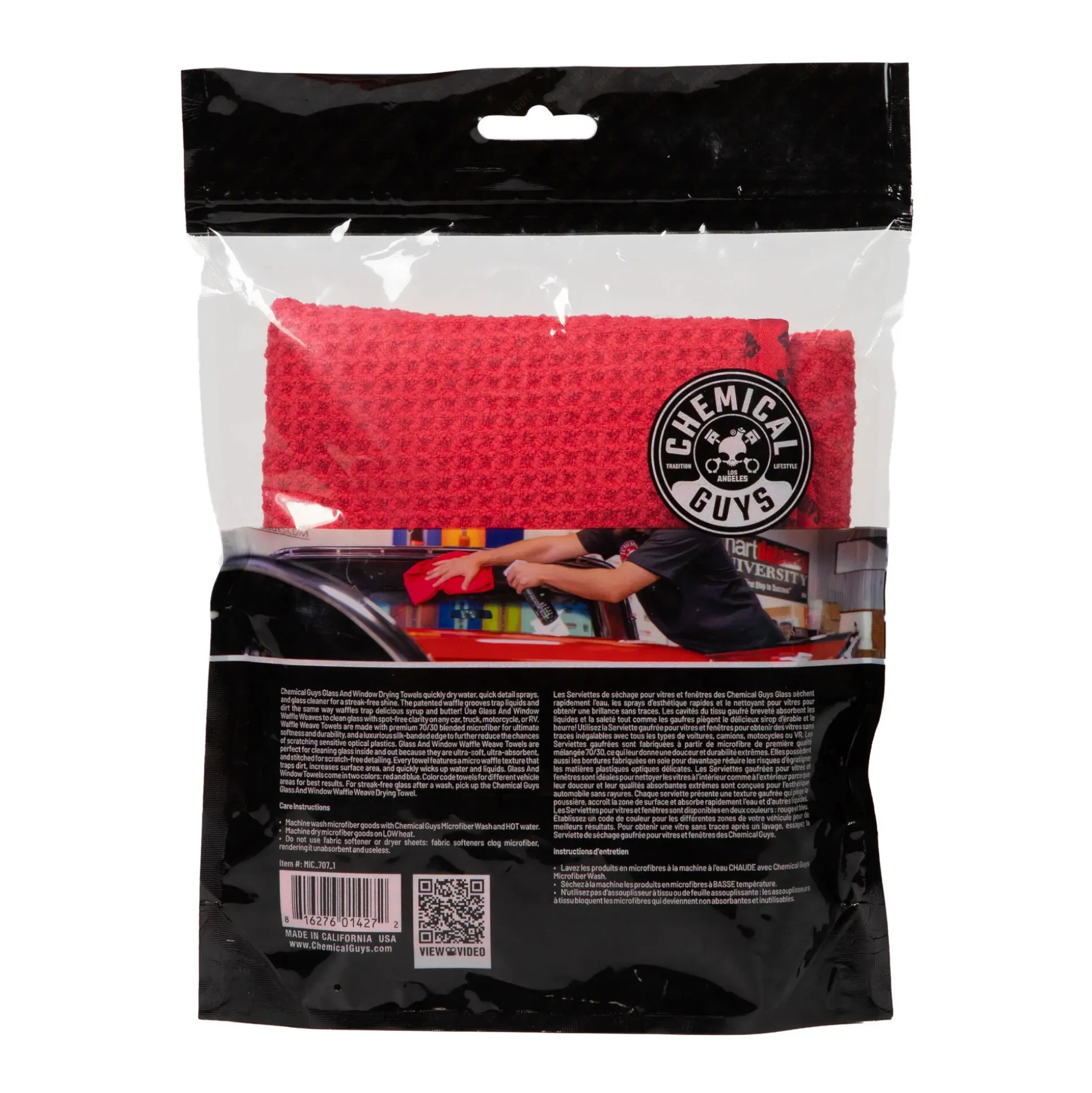 Waffle Weave Glass and Window Microfiber Towel
