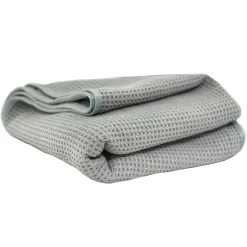 Waffle Weave Gray Matter Microfiber Drying Towel