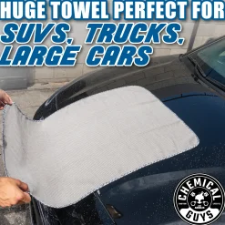 Waffle Weave Gray Matter Microfiber Drying Towel