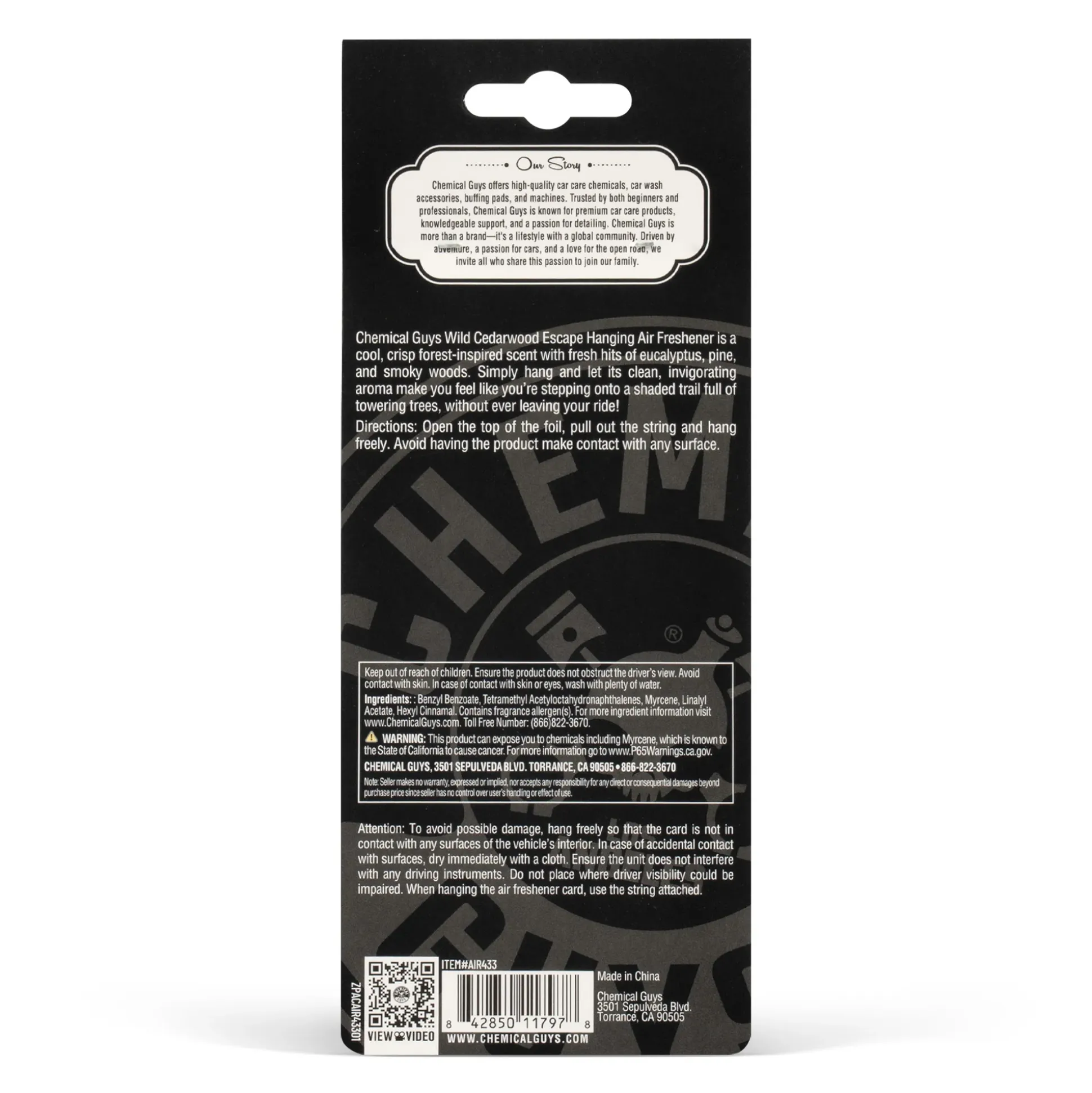 Wild Cedarwood Escape Hanging Air Freshener