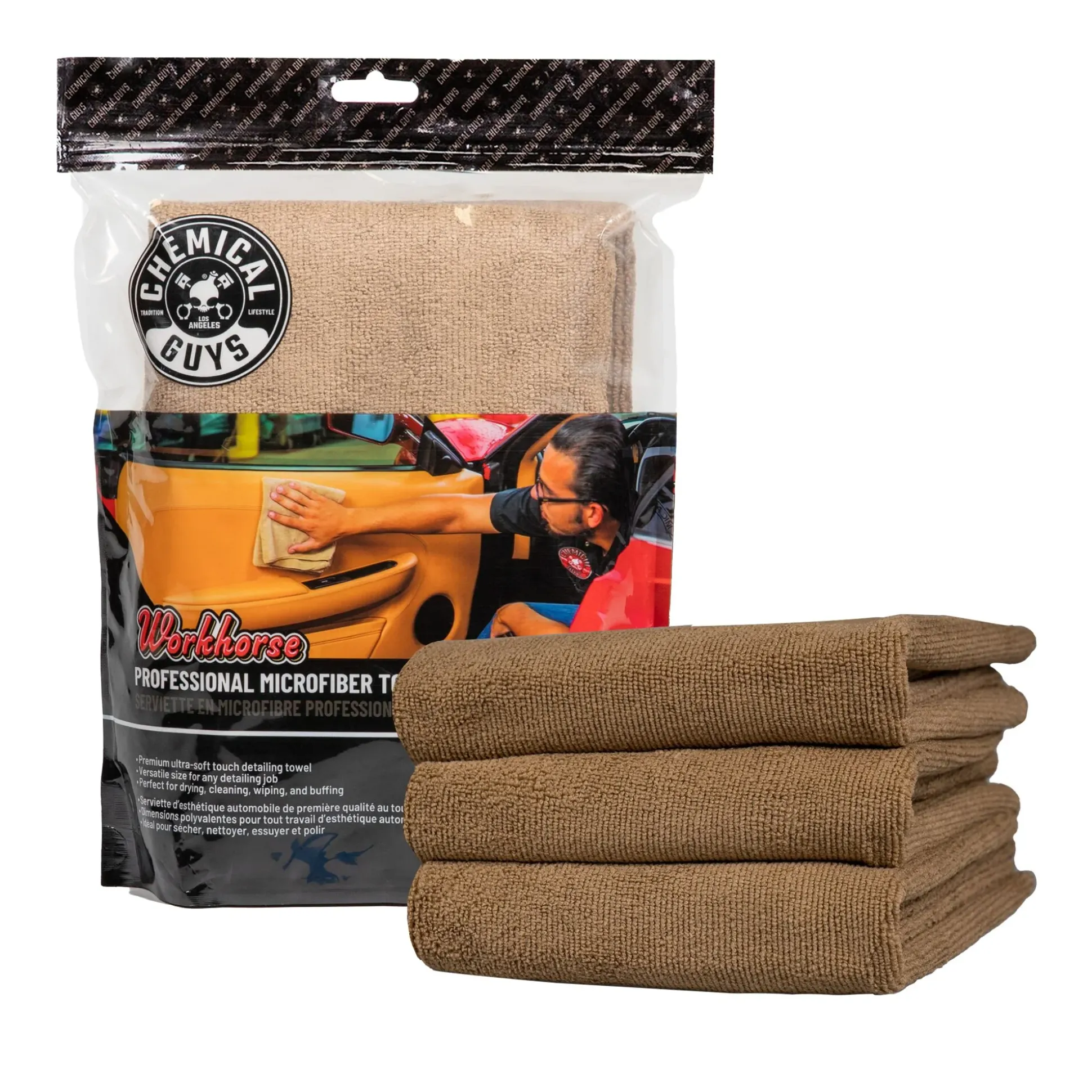 Workhorse Professional Grade Microfiber Towel 3-Pack